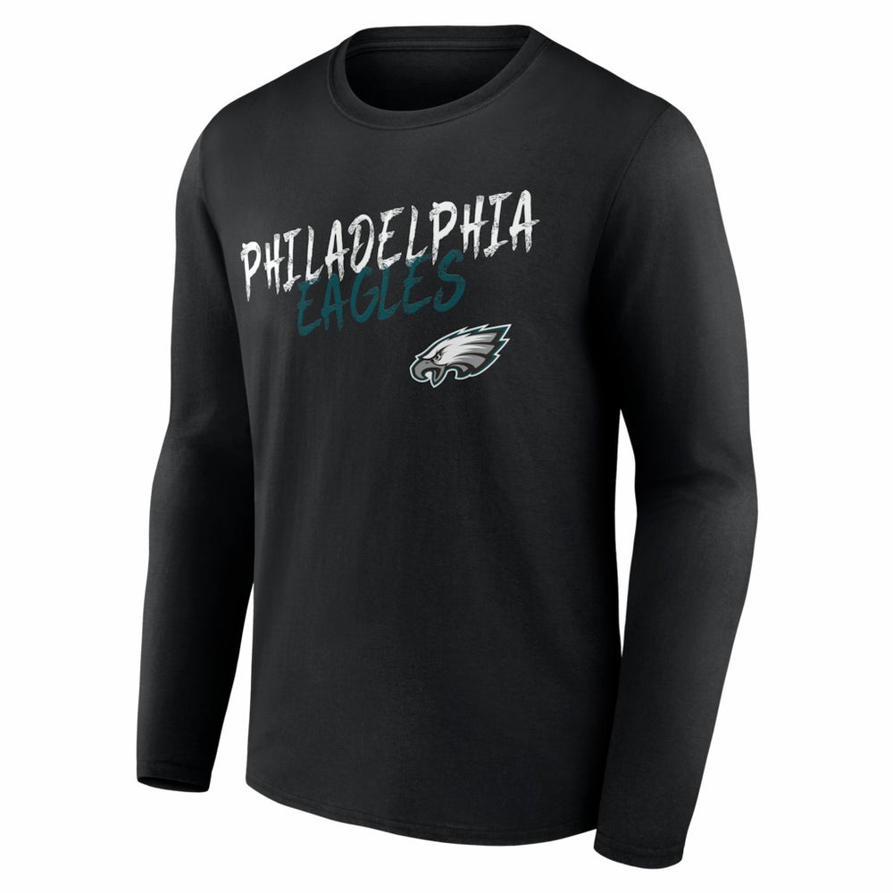 Philadelphia Eagles Hustle Personalized Name & Number Long Sleeve T-Shirt - Black for sale