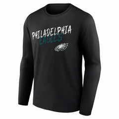 Philadelphia Eagles Hustle Personalized Name & Number Long Sleeve T-Shirt - Black for sale