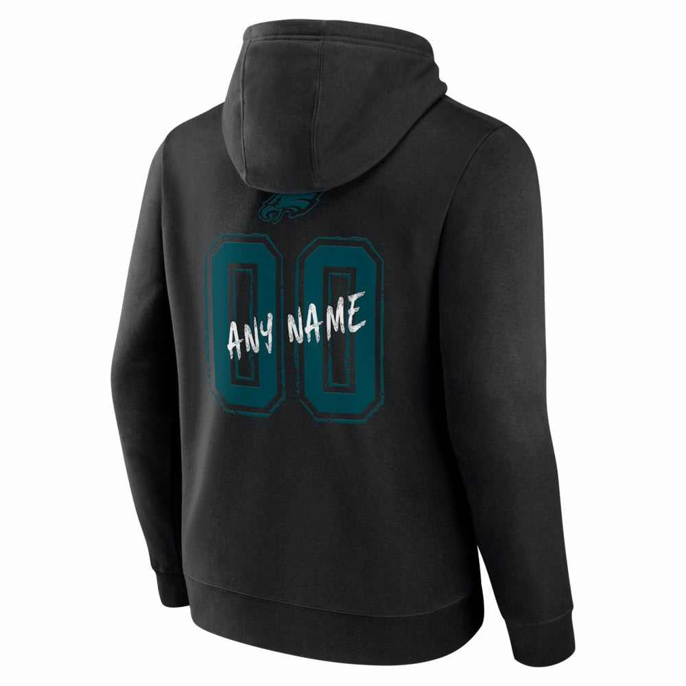 Philadelphia Eagles Hustle Personalized Name & Number Hoodie - Black on sale