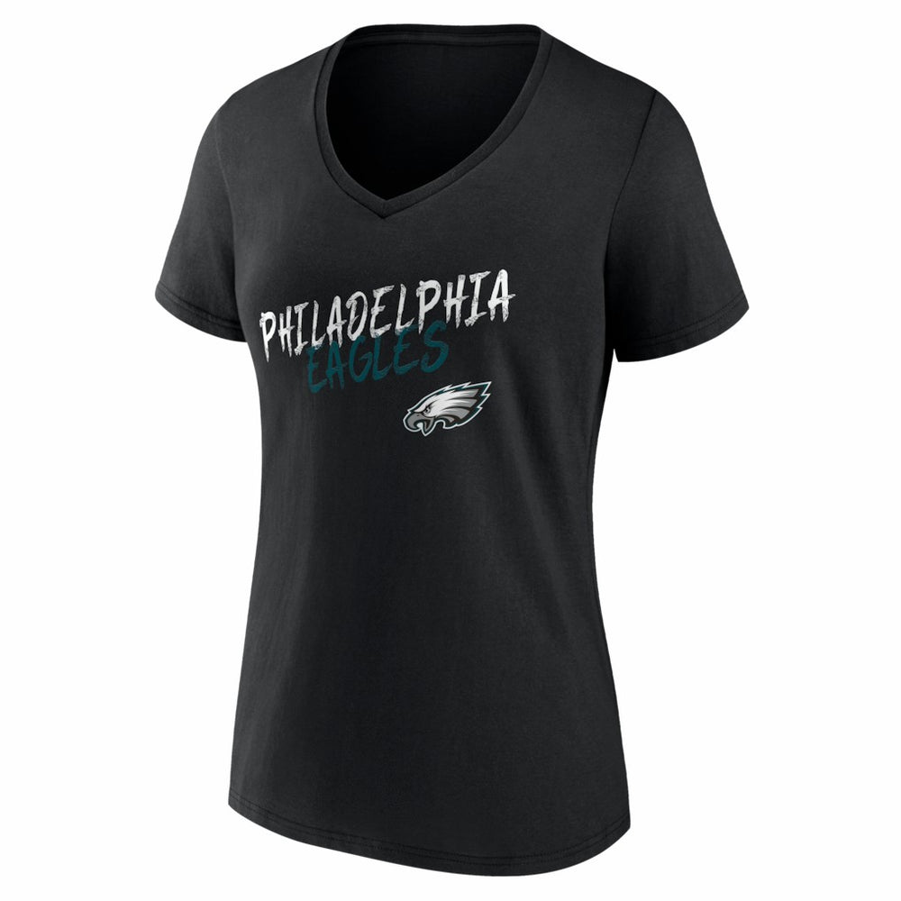 Philadelphia Eagles Women's Hustle Personalized Name & Number V-Neck T-Shirt - Black on sale
