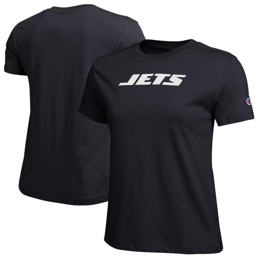 New York Jets Champion Women's Logo T-Shirt - Black on sale