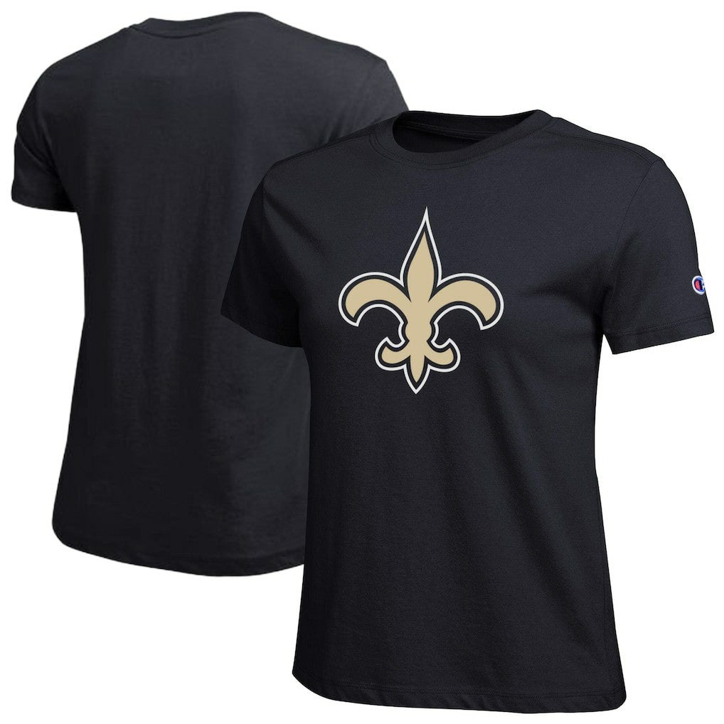 New Orleans Saints Champion Women's Logo T-Shirt - Black discount