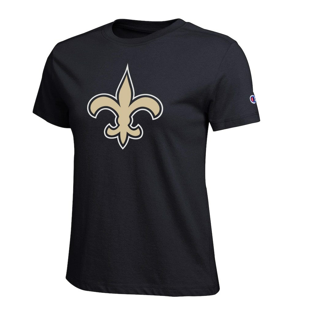 New Orleans Saints Champion Women's Logo T-Shirt - Black discount