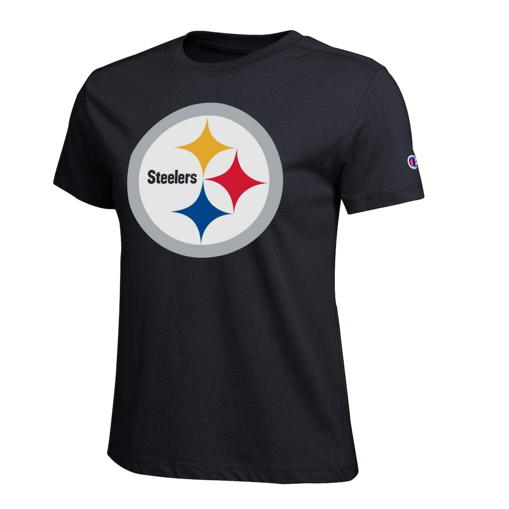 Pittsburgh Steelers Champion Women's Logo T-Shirt - Black discount
