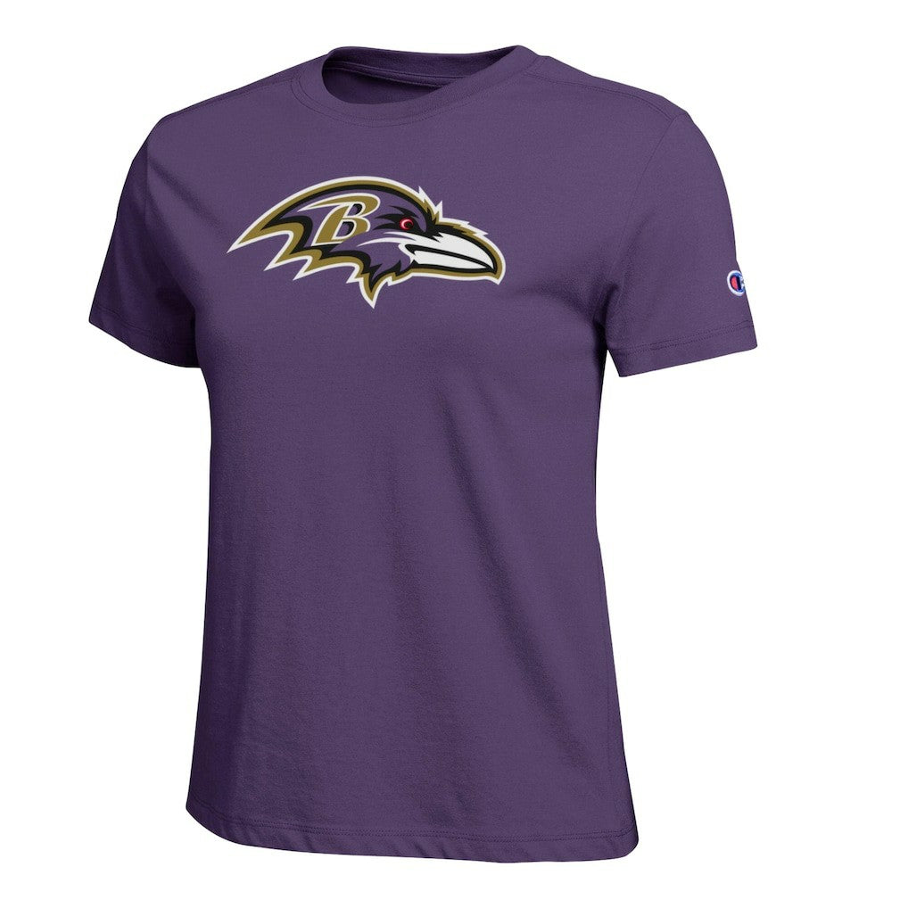 Baltimore Ravens Champion Women's Logo T-Shirt - Purple discount