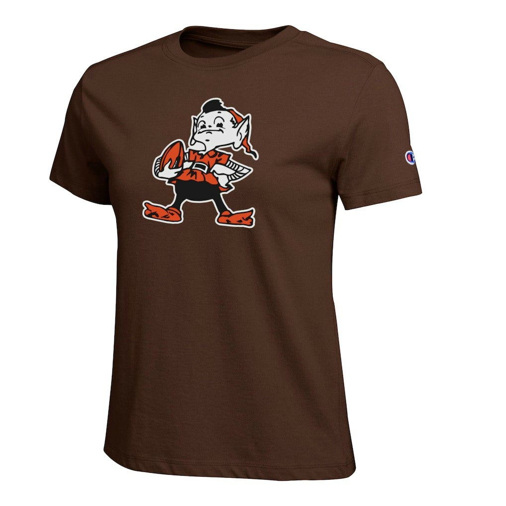 Cleveland Browns Champion Women's Logo T-Shirt - Brown discount