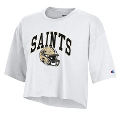 New Orleans Saints Champion Women's Boyfriend Cropped T-Shirt - White online