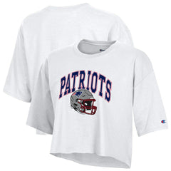 New England Patriots Champion Women's Boyfriend Cropped T-Shirt - White sale