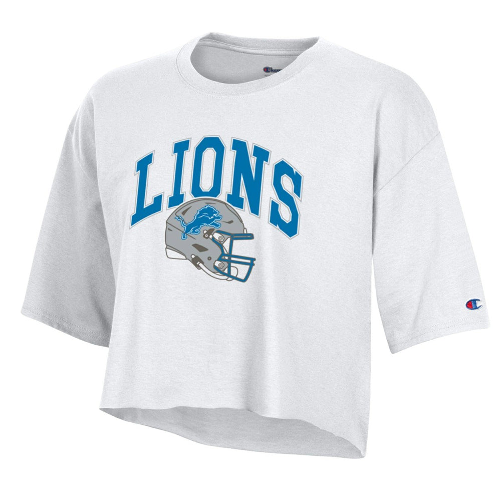 Detroit Lions Champion Women's Boyfriend Cropped T-Shirt - White for sale