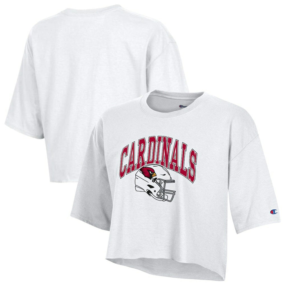 Arizona Cardinals Champion Women's Boyfriend Cropped T-Shirt - White outlet