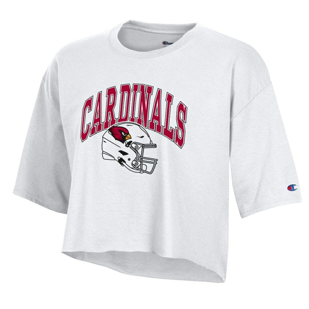Arizona Cardinals Champion Women's Boyfriend Cropped T-Shirt - White outlet