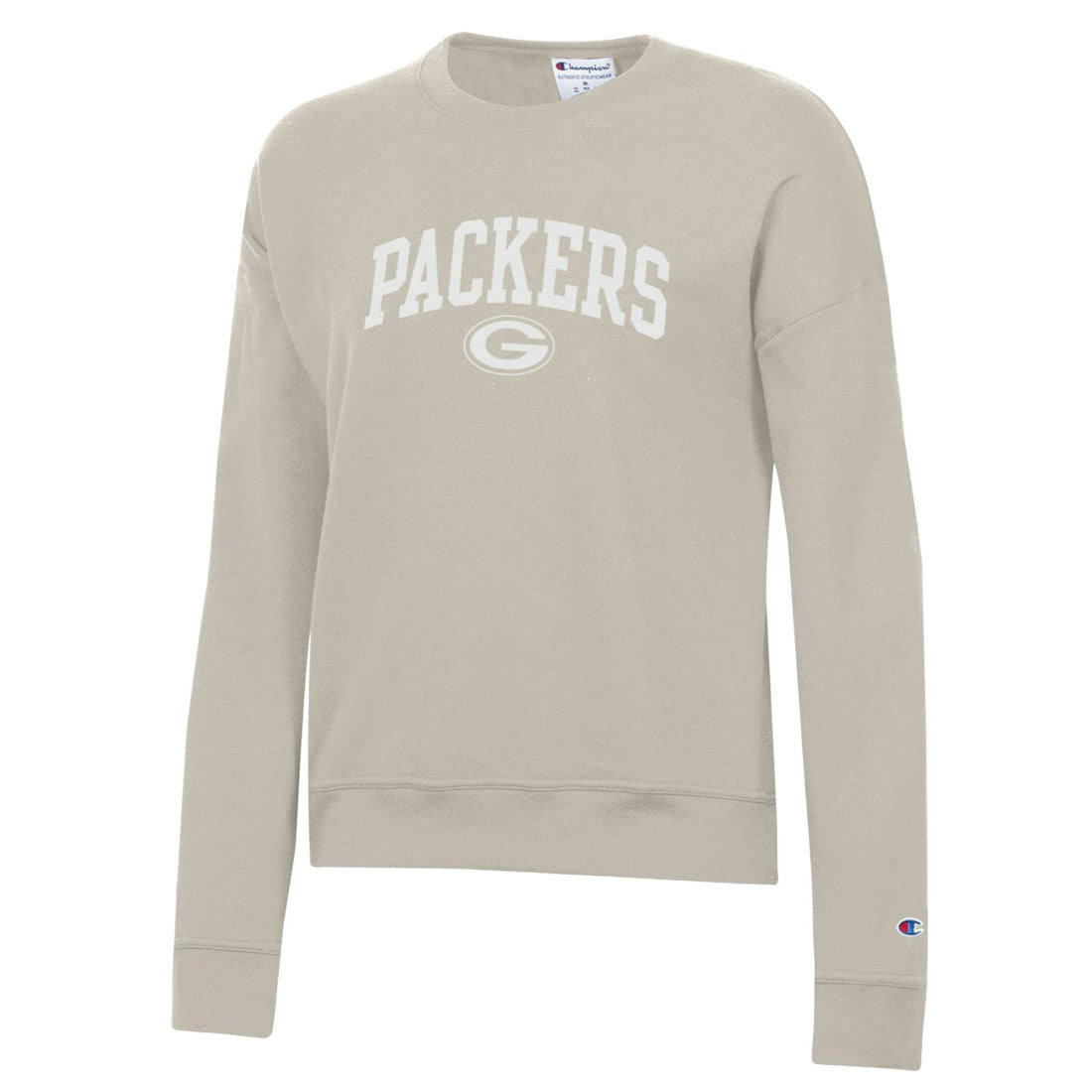 Green Bay Packers Champion Women's Powerblend Cocoa Butter Fleece Sweatshirt - Light Brown cheap