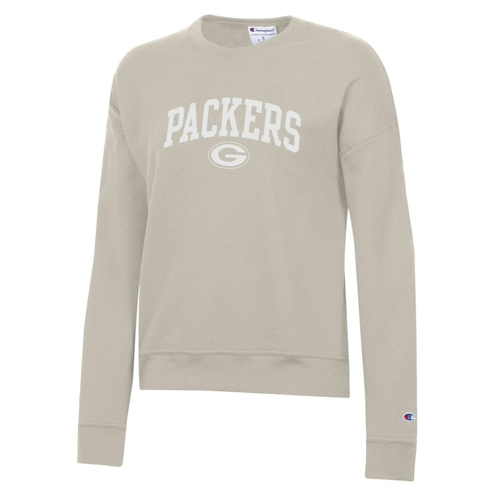 Green Bay Packers Champion Women's Powerblend Cocoa Butter Fleece Sweatshirt - Light Brown cheap
