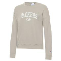 Green Bay Packers Champion Women's Powerblend Cocoa Butter Fleece Sweatshirt - Light Brown cheap