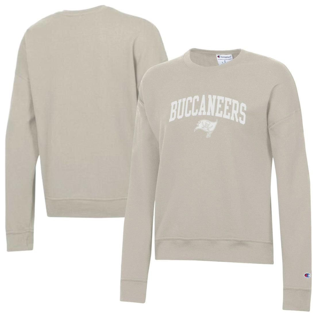 Tampa Bay Buccaneers Champion Women's Powerblend Cocoa Butter Fleece Sweatshirt - Light Brown cheap