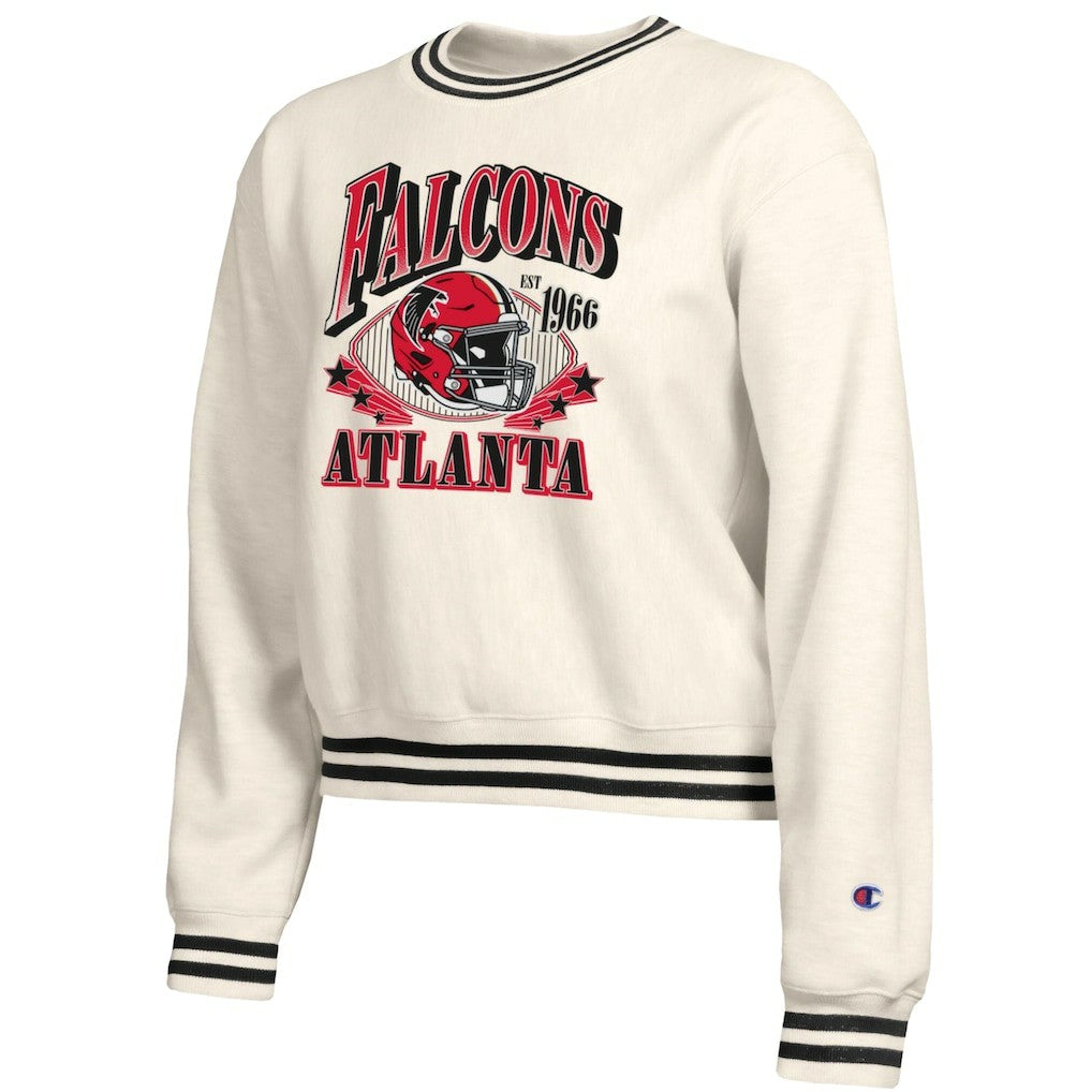 Atlanta Falcons Champion Women's Reverse Weave Fleece Sweatshirt - Cream cheap