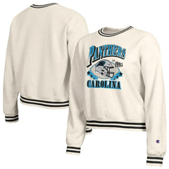 Carolina Panthers Champion Women's Reverse Weave Fleece Sweatshirt - Cream for sale