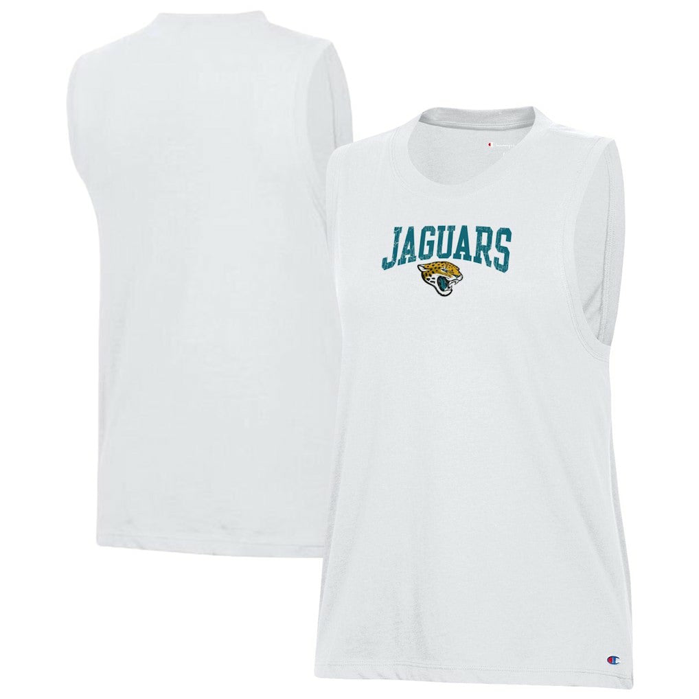 Jacksonville Jaguars Champion Women's Muscle Tank Top - White on sale