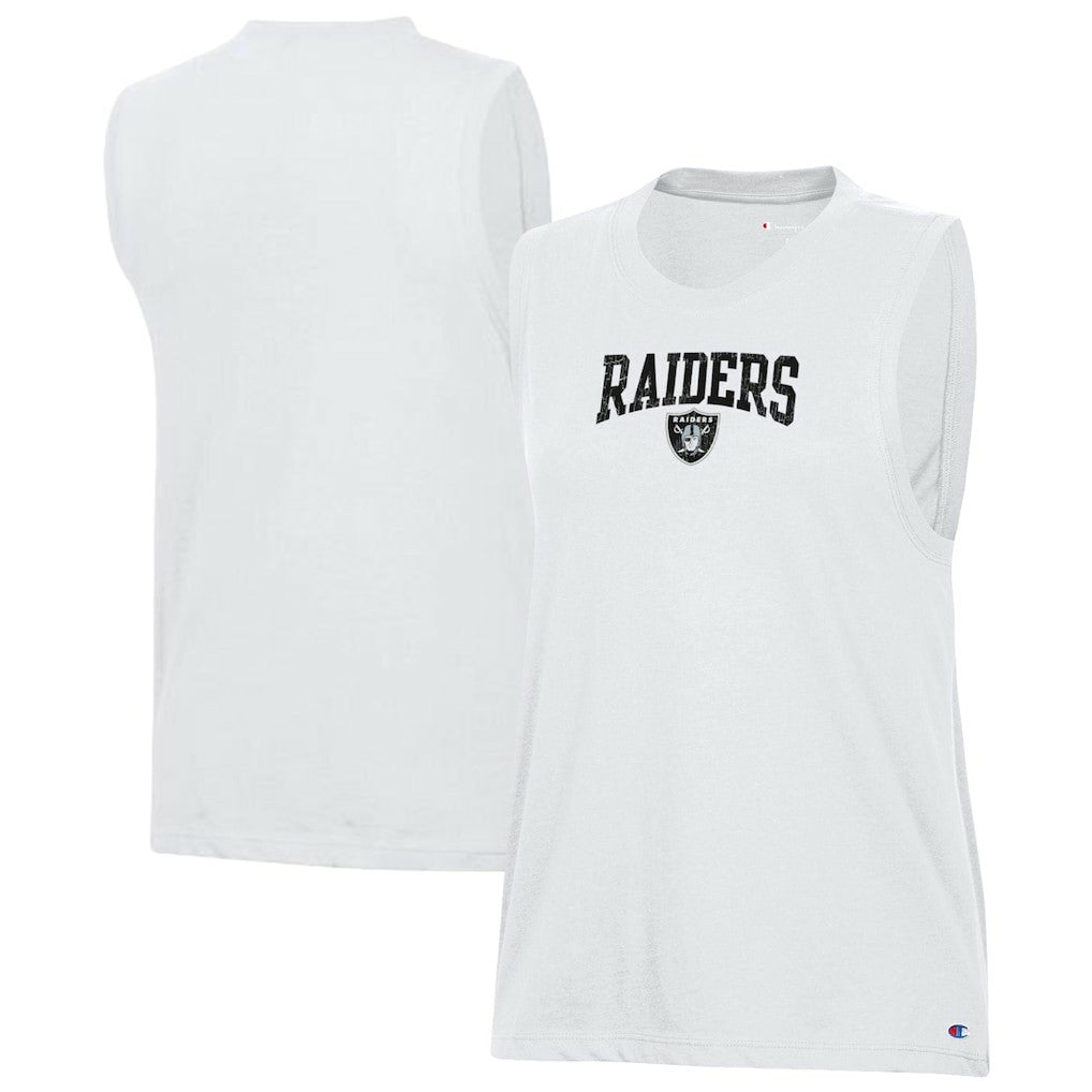 Las Vegas Raiders Champion Women's Muscle Tank Top - White online