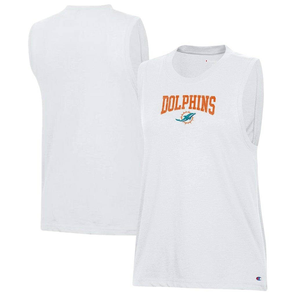 Miami Dolphins Champion Women's Muscle Tank Top - White for sale
