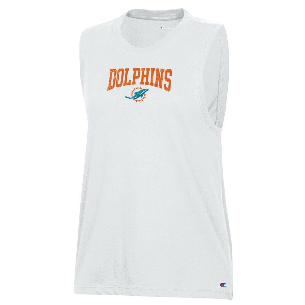 Miami Dolphins Champion Women's Muscle Tank Top - White for sale
