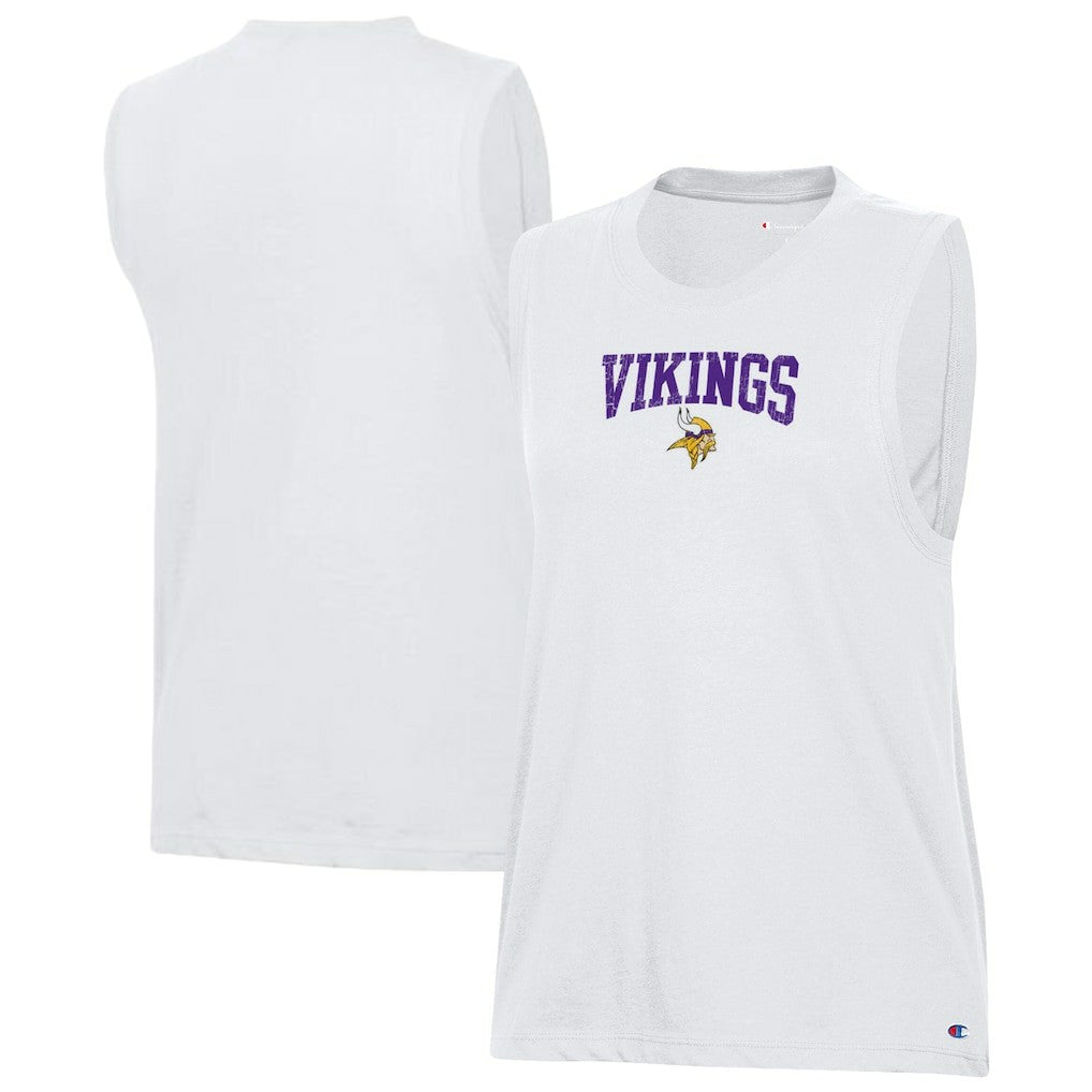 Minnesota Vikings Champion Women's Muscle Tank Top - White sale
