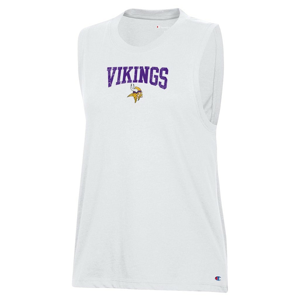 Minnesota Vikings Champion Women's Muscle Tank Top - White sale