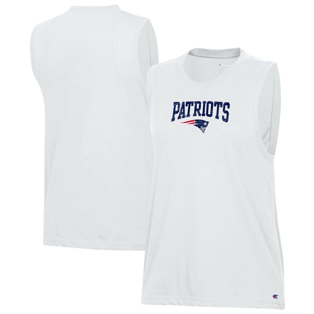 New England Patriots Champion Women's Muscle Tank Top - White on sale