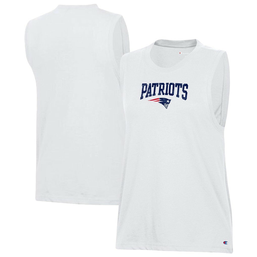 New England Patriots Champion Women's Muscle Tank Top - White on sale