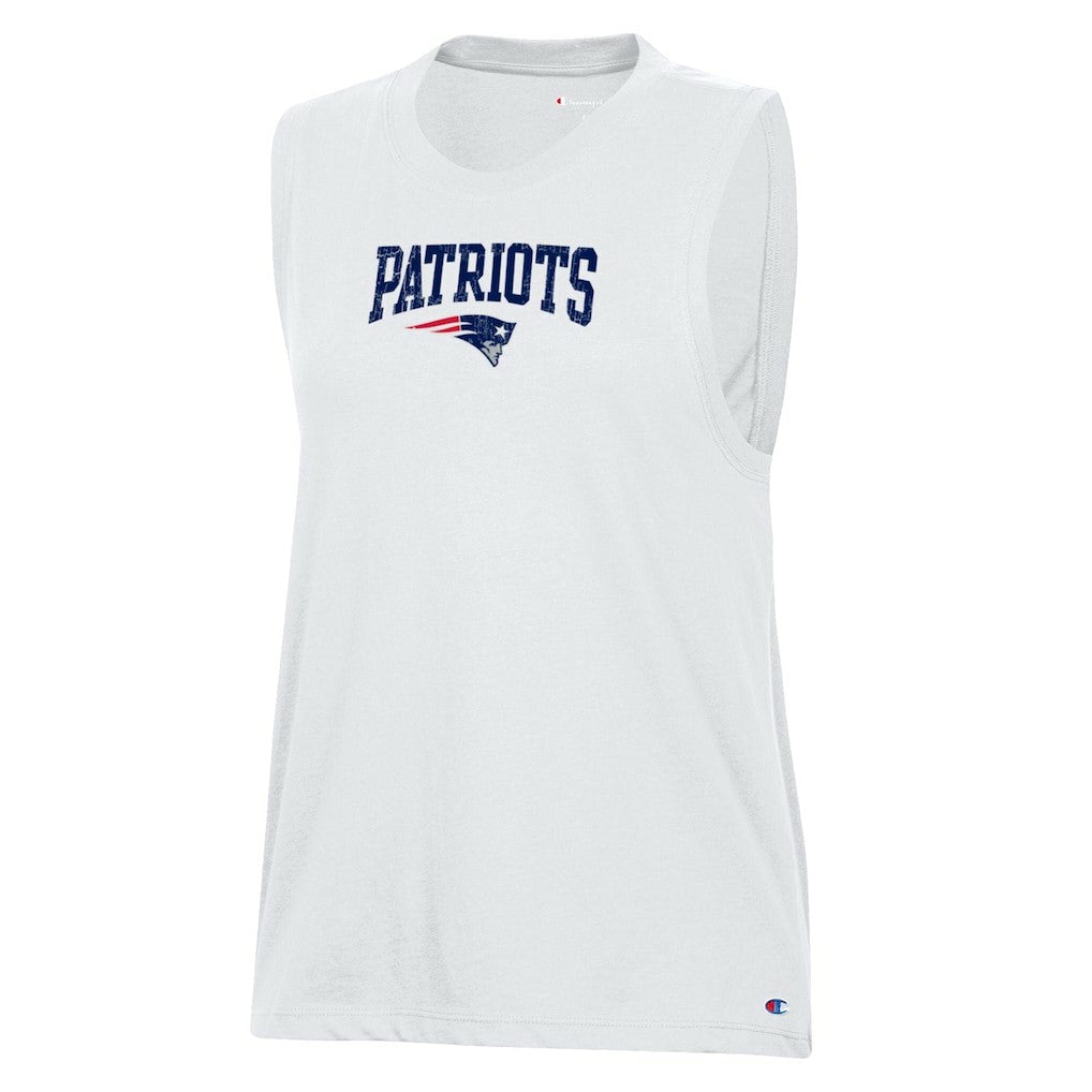 New England Patriots Champion Women's Muscle Tank Top - White on sale