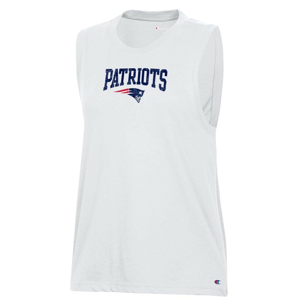 New England Patriots Champion Women's Muscle Tank Top - White on sale