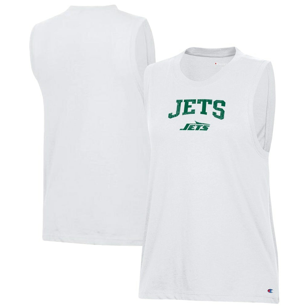 New York Jets Champion Women's Muscle Tank Top - White discount