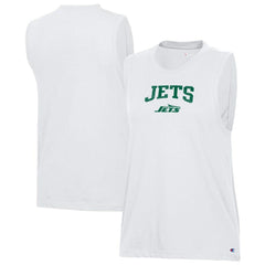 New York Jets Champion Women's Muscle Tank Top - White discount