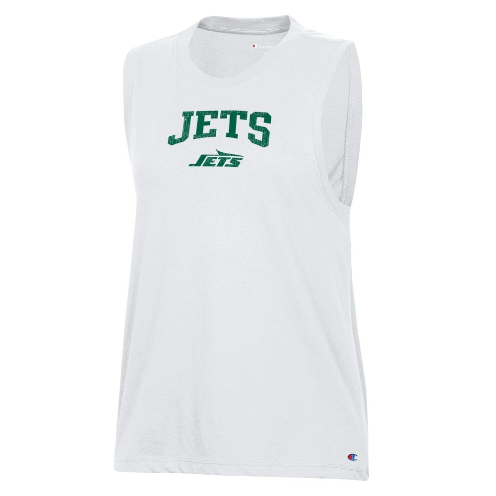 New York Jets Champion Women's Muscle Tank Top - White discount