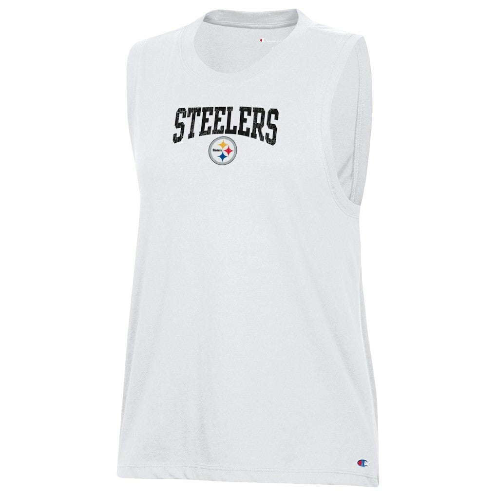 Pittsburgh Steelers Champion Women's Muscle Tank Top - White cheap