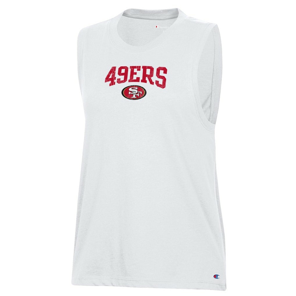 San Francisco 49ers Champion Women's Muscle Tank Top - White on sale