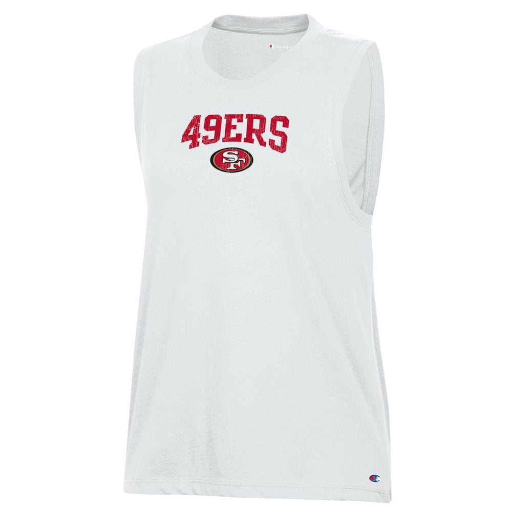 San Francisco 49ers Champion Women's Muscle Tank Top - White on sale
