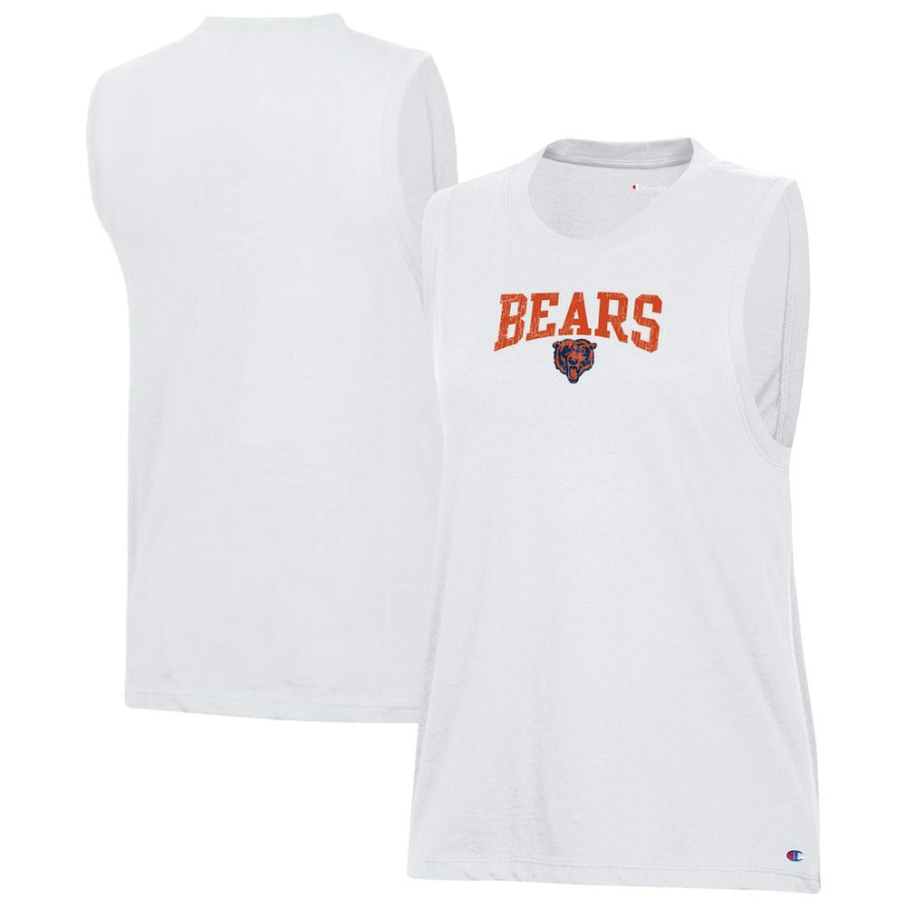 Chicago Bears Champion Women's Muscle Tank Top - White discount
