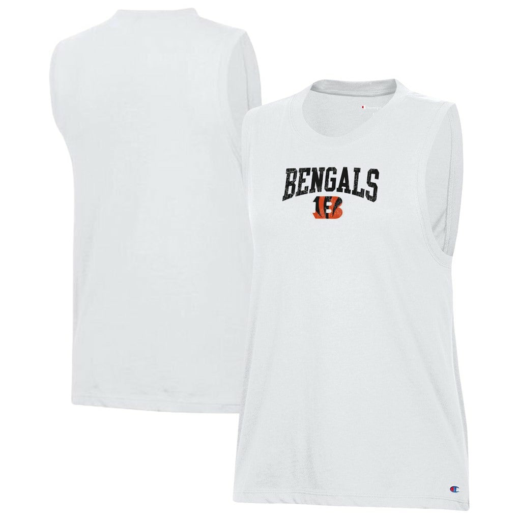 Cincinnati Bengals Champion Women's Muscle Tank Top - White sale
