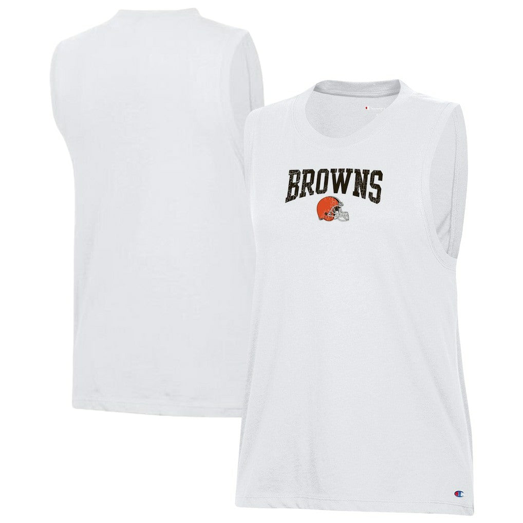 Cleveland Browns Champion Women's Muscle Tank Top - White sale