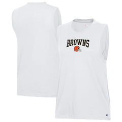 Cleveland Browns Champion Women's Muscle Tank Top - White sale