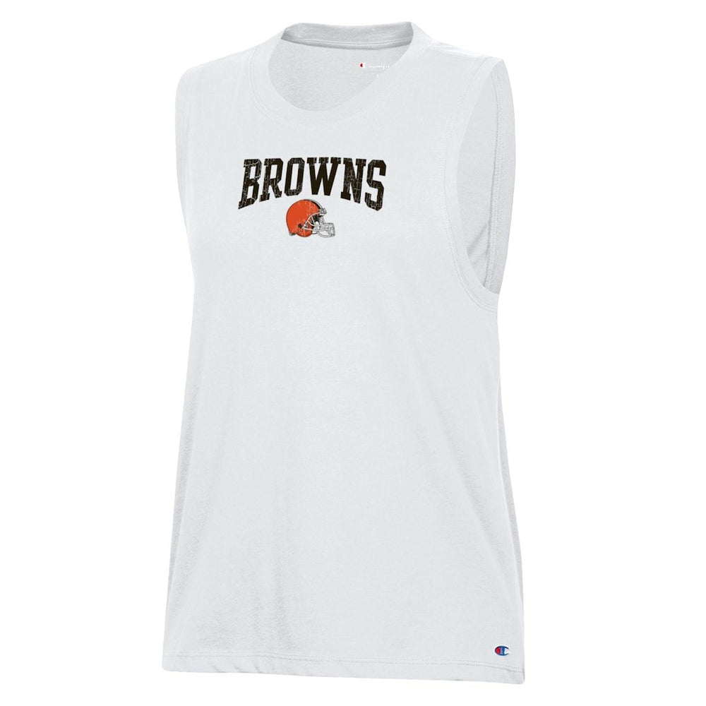 Cleveland Browns Champion Women's Muscle Tank Top - White sale