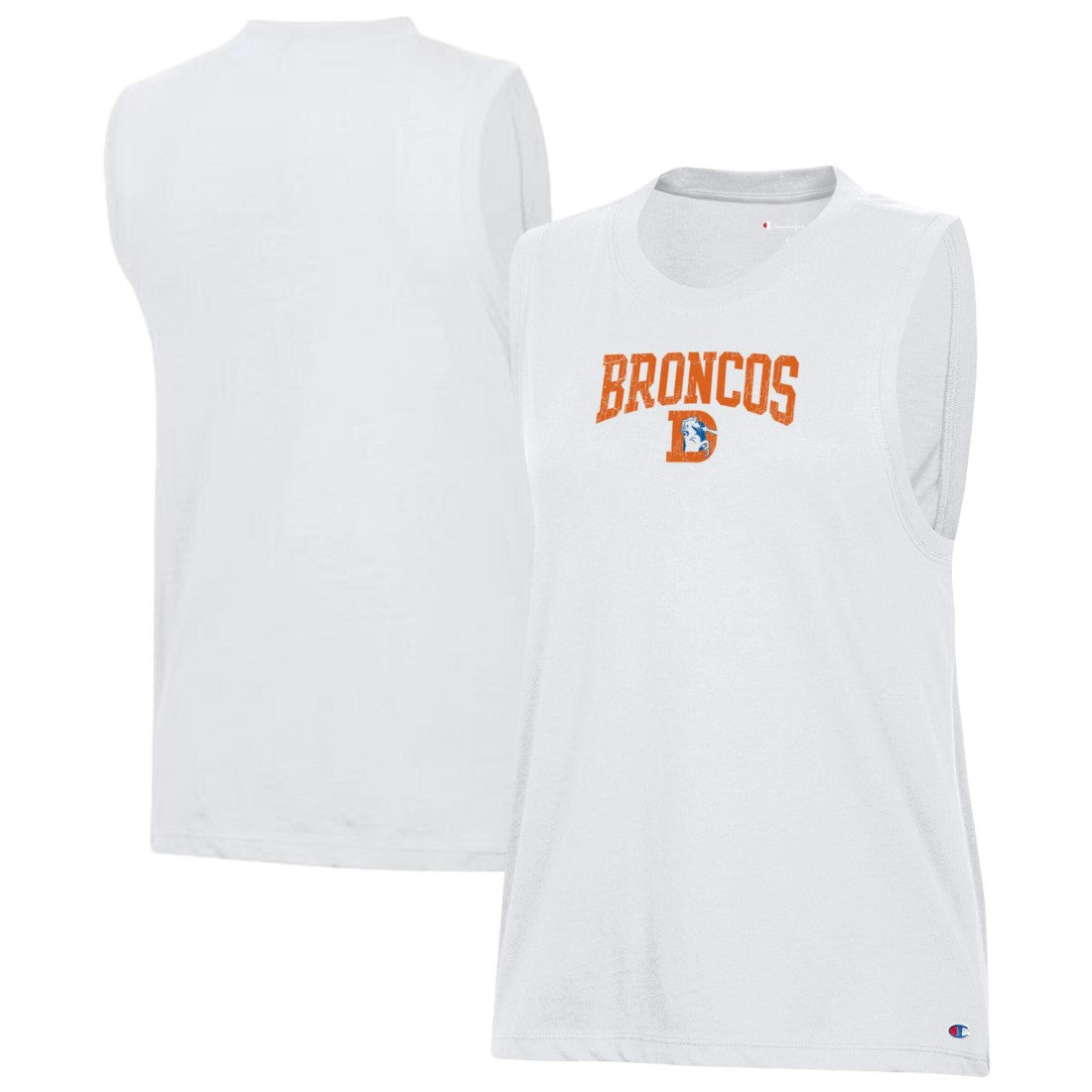Denver Broncos Champion Women's Muscle Tank Top - White discount