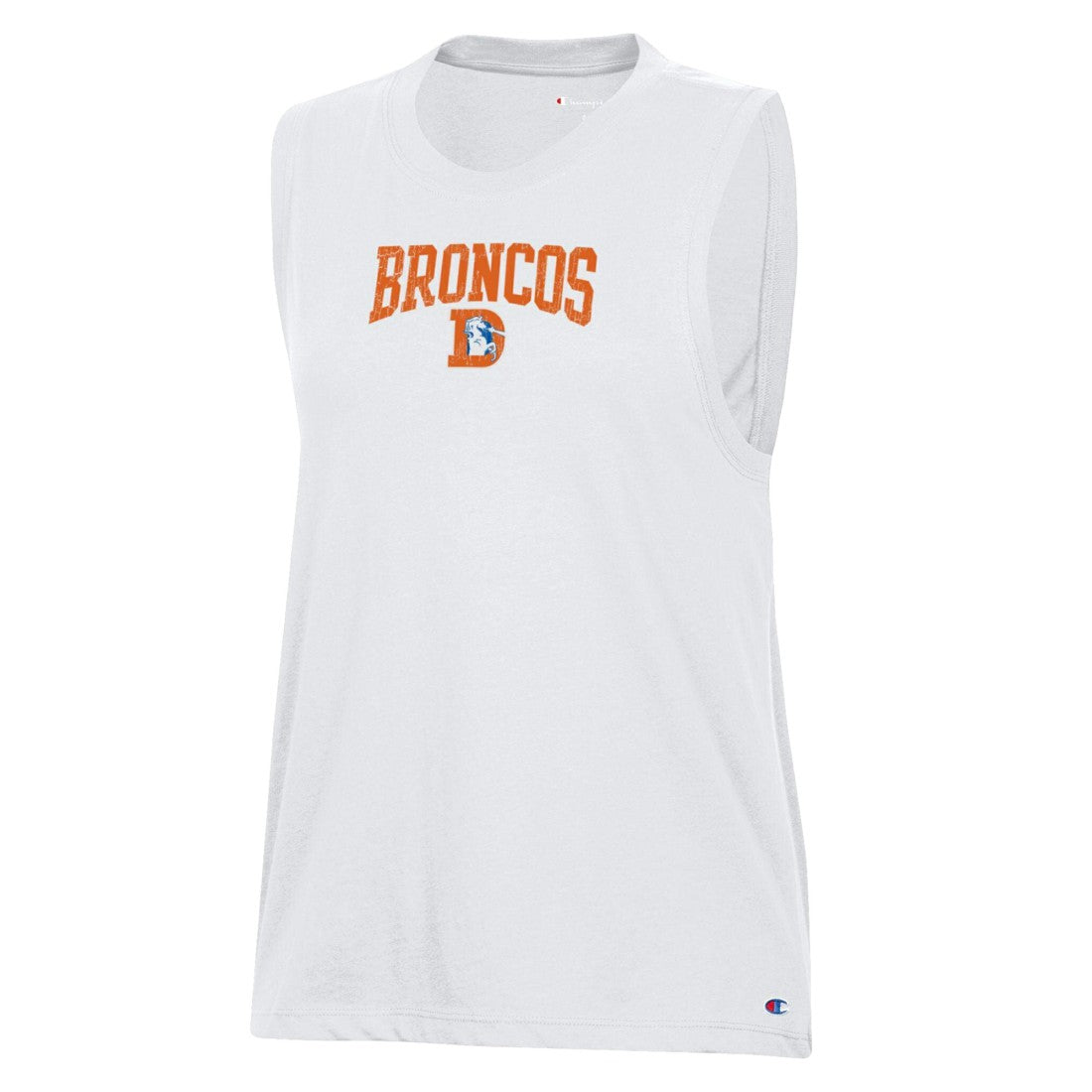 Denver Broncos Champion Women's Muscle Tank Top - White discount
