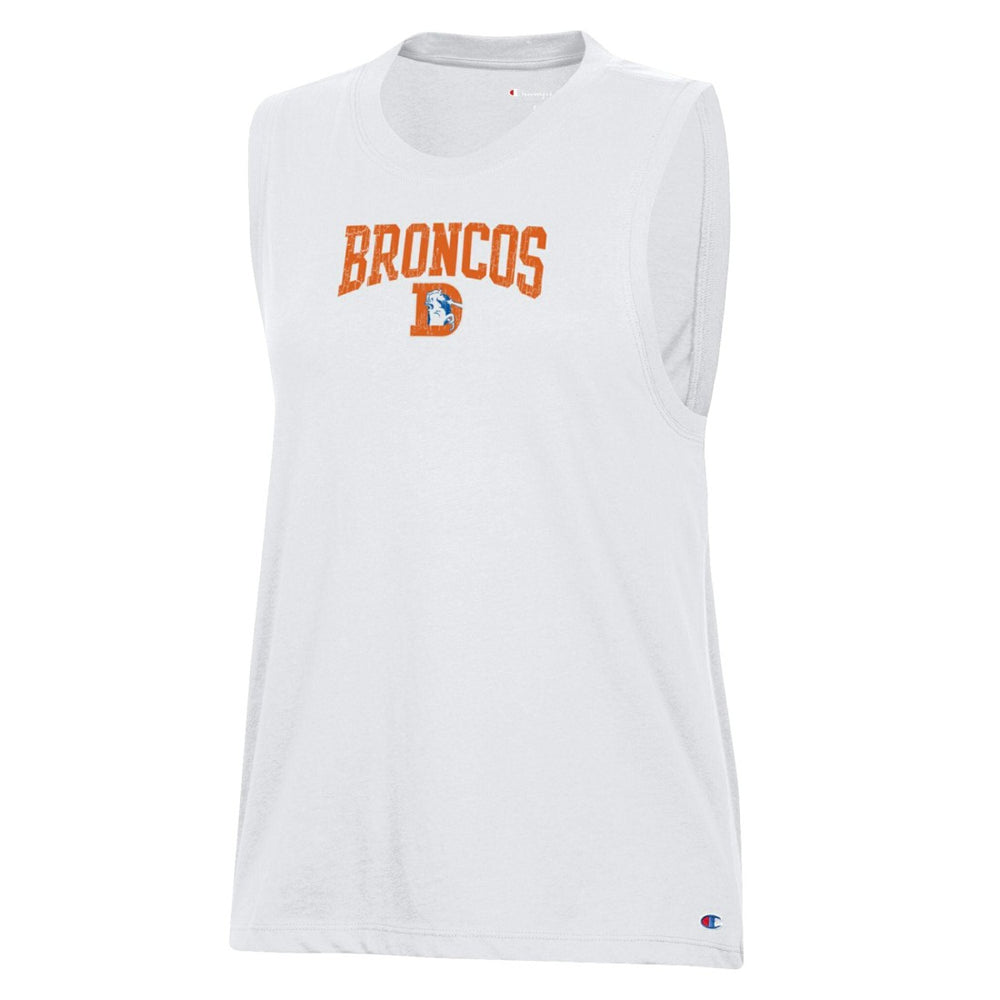 Denver Broncos Champion Women's Muscle Tank Top - White discount