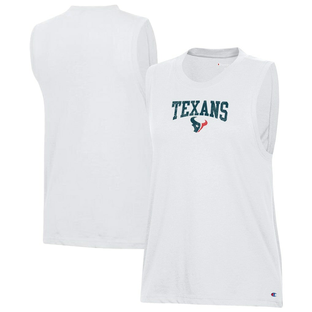 Houston Texans Champion Women's Muscle Tank Top - White cheap