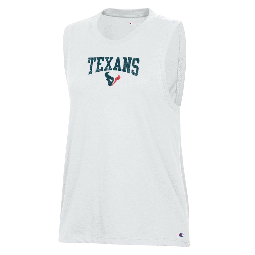 Houston Texans Champion Women's Muscle Tank Top - White cheap