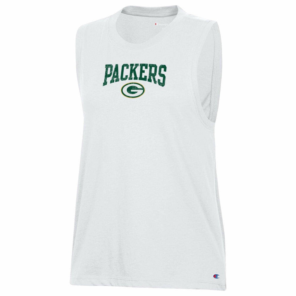 Green Bay Packers Champion Women's Muscle Tank Top - White cheap
