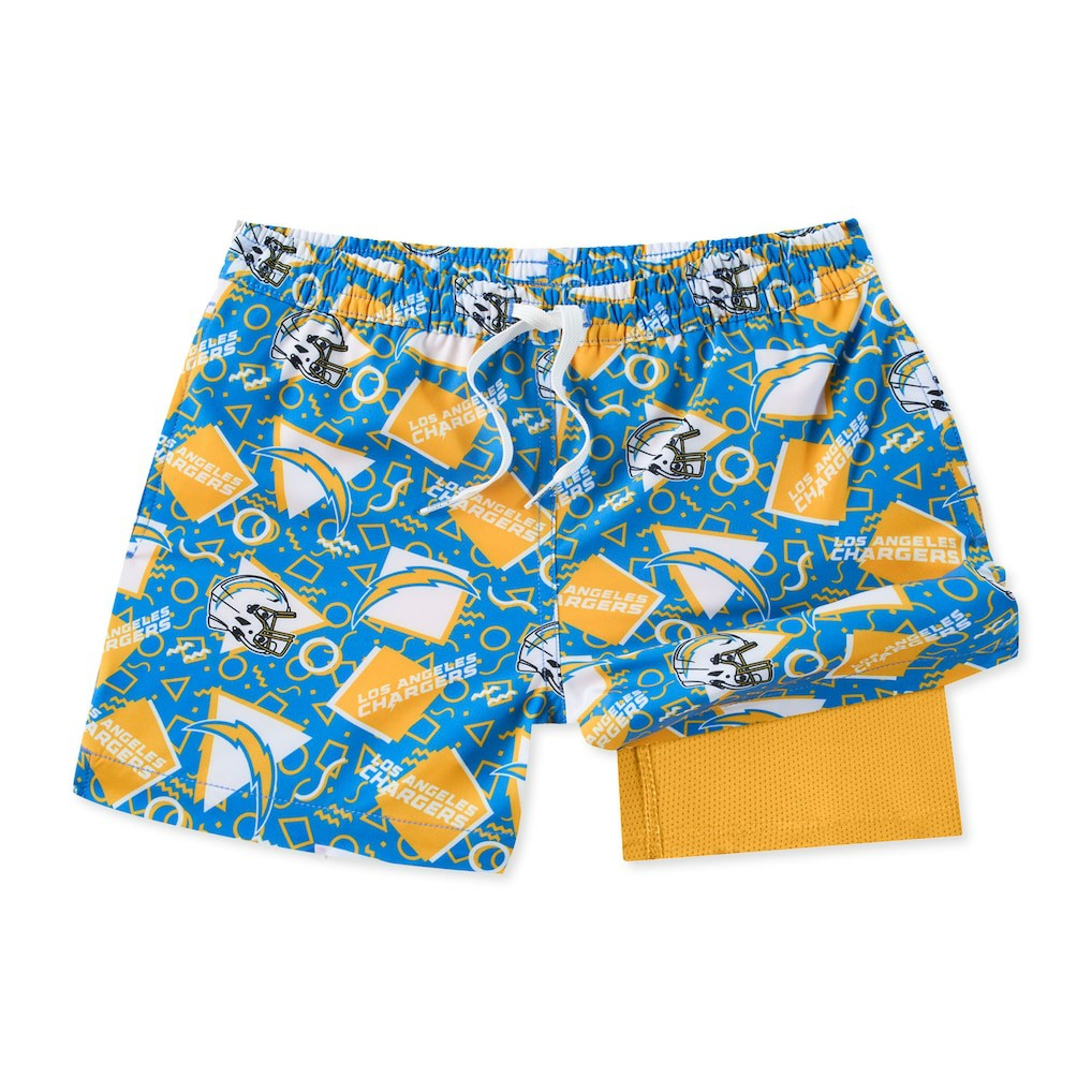 Los Angeles Chargers Chubbies Game Day Fit Classic Lined Swim Trunks - Blue discount