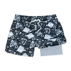 Las Vegas Raiders Chubbies Game Day Fit Classic Lined Swim Trunks - Black discount